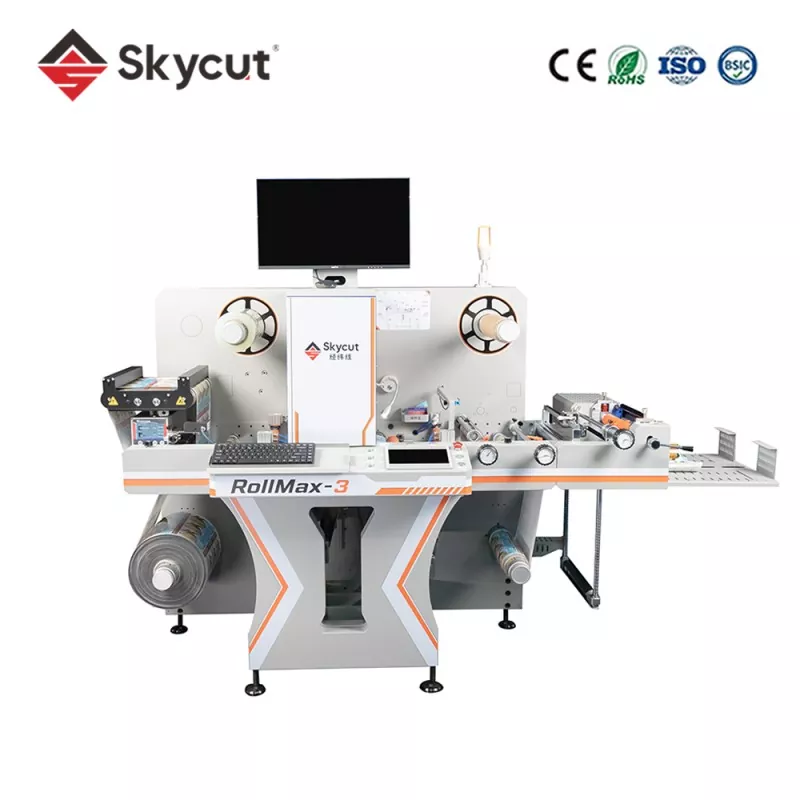 Máquina de corte e vinco de etiqueta digital